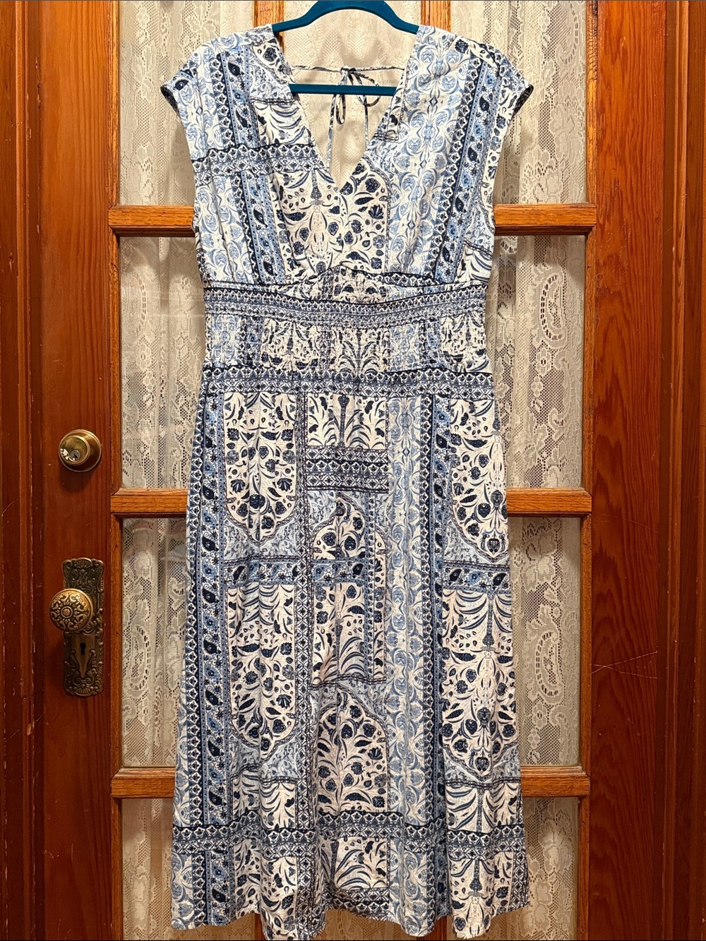 NWOT Old Navy Blue and White Printed Dress